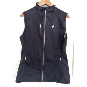 Women’s Asics Sports Vest in Black with Soft Grey Lining Size L